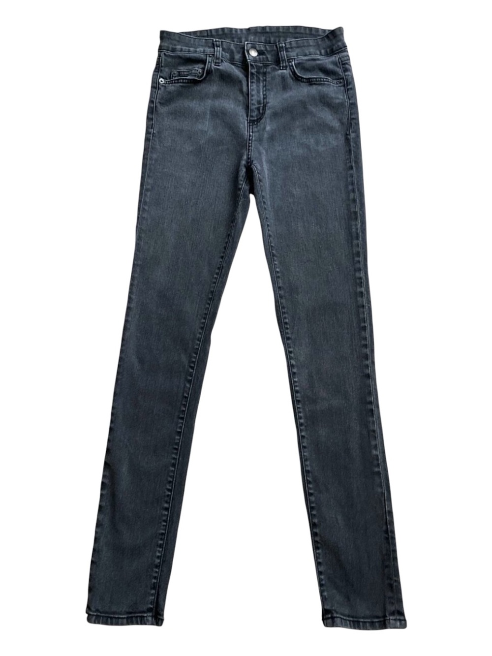 Carmar Gray Skinny Jeans Womens 28 Mid Rise Tencel Stretch 30" Inseam